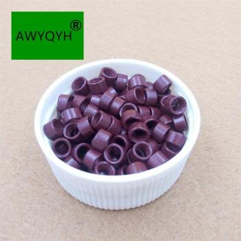 Micro-liens bordeaux pour extensions de cheveux, 4,5mm, 1000 pièces, 15 #