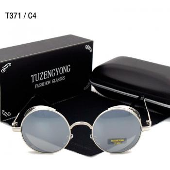 TUZENGYONG Polarized Vintage Round Metal Sunglasses