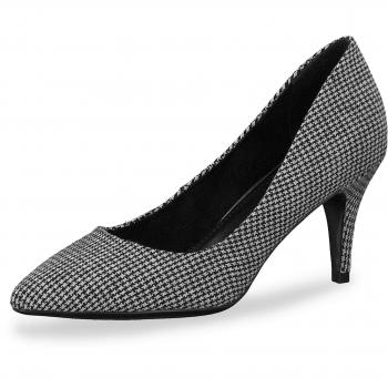 S.Oliver Fashion 22414‑21 – Damen Pumps mit 65 mm Flex‑Sohle, Schwarz/Weiss