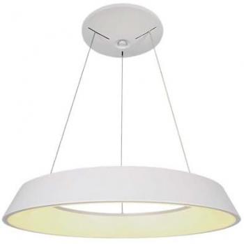 Lámpara Colgante LED Triac Circular 48W en Metal Blanco 3000K