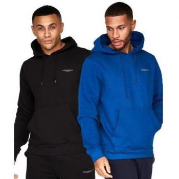 Traymax Herren Hoodie Overhead mit Crosshatch-Muster, 2 Stück – L