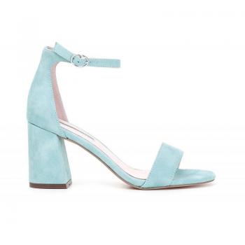 Sandalias Tacón Serraje Fuxia 40 Café Noir