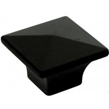 Poignée de tiroir en zamak noir mat 25x25mm, QUATRAIN