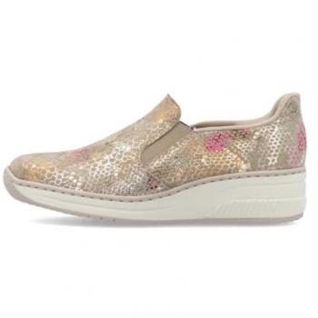 Women's Gold Lattice‑Edge Elastic Shoes – EU 39 / UK 6