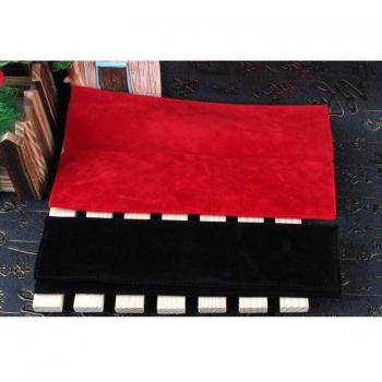 Juego de 10 Bolsitas de Terciopelo Negro y Rojo, Protectora de Relojes, Solapa