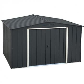 Abri jardin métal Duramax 7,79m² anthracite avec kit d'ancrage