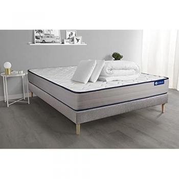 Pack Dormitorio ACTISOM Viscoelástico Gris 160x200