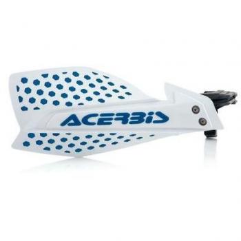 Coppia Paramani Aperti Ventilati Cross Enduro Acerbis X-Ultimate Bianco Blu Unica Taglia