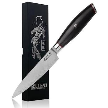 Fujiko Wusaki – Couteau universel noir 12 cm, poignée pakka