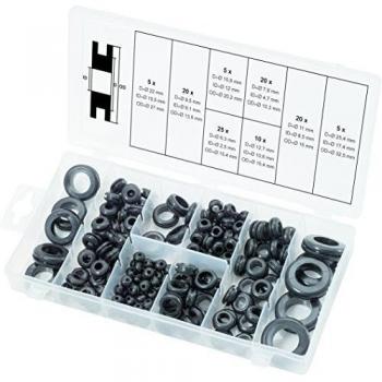 KS Tools 970.0050 Bend Relief Grommet Assortment, 110 Parts