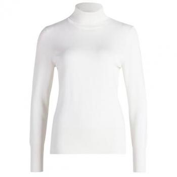 Betty Barclay Strickpullover langarm mit Rollkragen, Gr. 38, rohweiß
