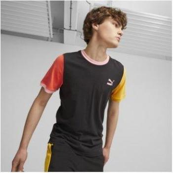 Puma Classics Block Tee schwarz/orange