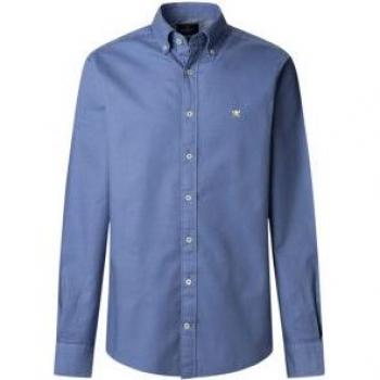 Blaues Oxford‑Hemd, schmal geschnittener Stil, L – Hackett London
