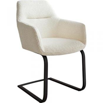 Cantilever Pejo-Flex bouclé blanc cantilever plat noir