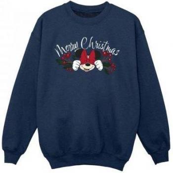 Minnie’s Christmas Holly Sweatshirt (Kids) – 12‑13 – Black