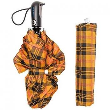 Ombrello Automatico Piquadro Uomo Mini Maxi in Cuoio