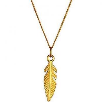 Elli PREMIUM Feder Boho Halskette 585 Gelbgold Damen