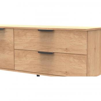 Hong Kong B Oak Large Sideboard – 147 cm, 2 Drawers, 2 Doors