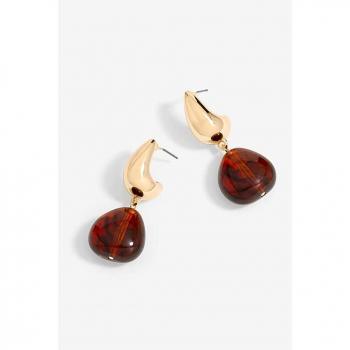 Mood Gold Dome Earrings – Resin Drop Design