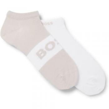 BOSS Homewear: Calcetines Tobilleros en Beige y Blanco – 2 Unidades – Talla 44/45