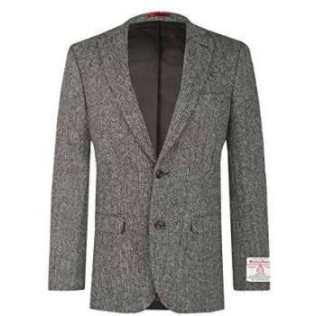 Harris Tweed Grey Herringbone Menswear Jacket (Dobell) – 38R