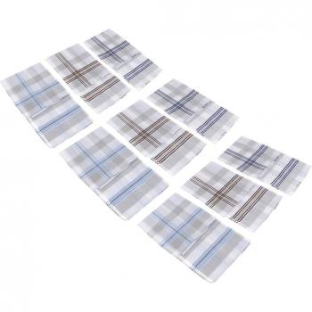 9-Pack Classic Plaid Cotton Handkerchiefs