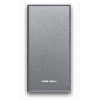 Interruttore a pulsante con LED di carico in alluminio AVE 443005 na 10A 250v
