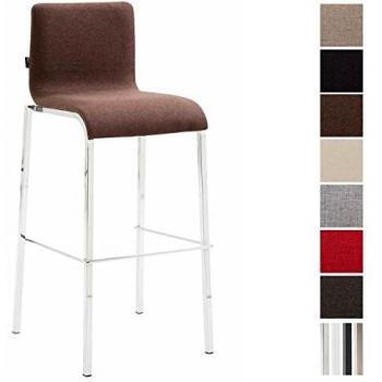 CLP KADO Barhocker – Chrom‑Gestell, flacher Stoffsitz (Sitzhöhe 75 cm)