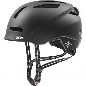 Uvex Urban Planet LED Fahrradhelm (58-61 cm, schwarz matt)