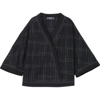 Kimono de tartán retro para niñas
