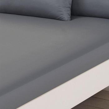 Brentfords Grey Single Fitted Sheet