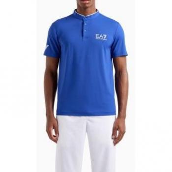 EA7 Polo Hombre Ventus7 Serafino Azul Tenis/Pádel