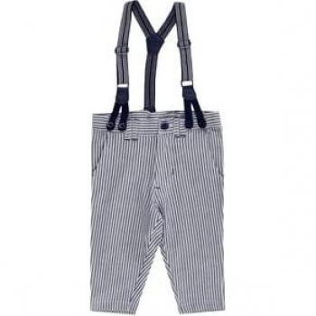 JACKY Jungenhose CLASSIC mit Hosenträgern in Ringelblau