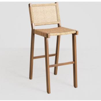 Tabouret de Jardin en Osier Synthétique Ori 74 cm