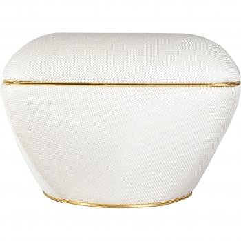 Tabouret Carré Contessa 60cm Ivoire et Or