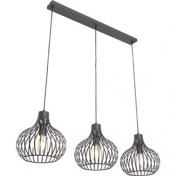Sapphira suspension noire 3 lumières
