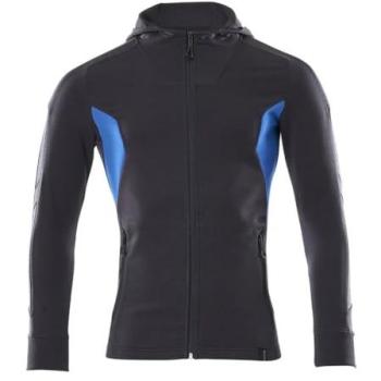 Azure Blue & Navy Mascot Zip-Up Hoodie – Men's Medium