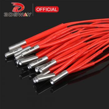 Tubo de Calentamiento para Impresora 3D 12V/24V 40W, 6x20mm, Longitud de 1M y 2 Metros