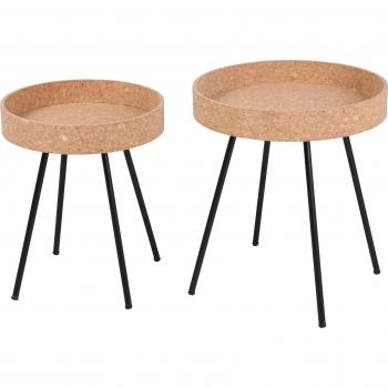 Home Affaire Beistelltisch‑Duo – Set mit Korkoberfläche