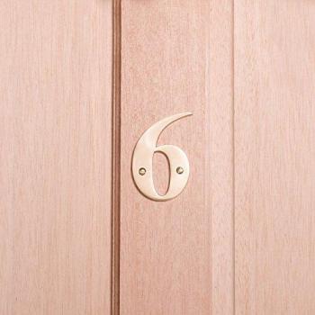 4 Tall Aluminium House Number 6