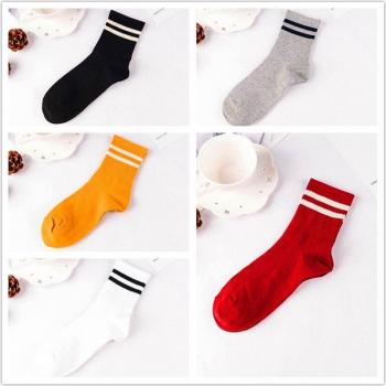 5 Pairs of Colorful Japanese High School Girls Crew Socks