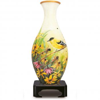 Sealed Goldfinches 3D Puzzle Vase – 160 Pieces