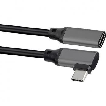 Type-C Extension Cord 4K HD 5A PD 100W Right Angle Male to Female