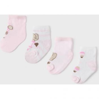 Calze corte neonata rosa cotone Mayoral set 4