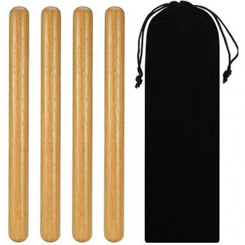 2 Pairs of Classical Hardwood Claves