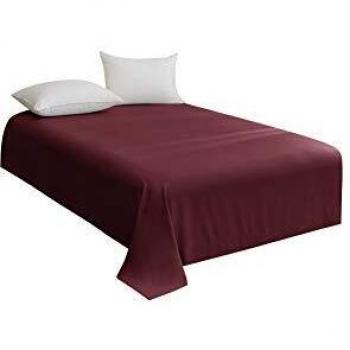 Fade Resistant Microfibre Single Bed Flat Sheet (180x275 cm) by STRATO BEDDING