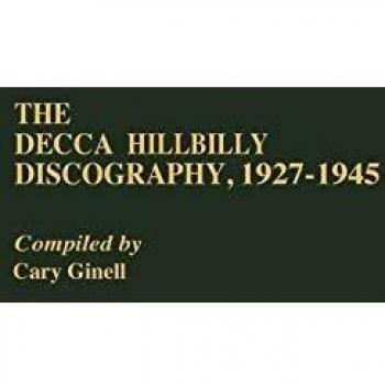The Decca Hillbilly Discography, 1927-1945,  Discographies