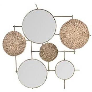 Miroir design en cuivre et métal