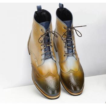 Bottes richelieu en cuir pour hommes 36-48 style Graffiti # YSQN82