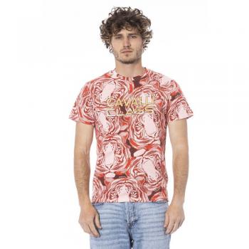 Cavalli Class Red Fantasy Print T-Shirt